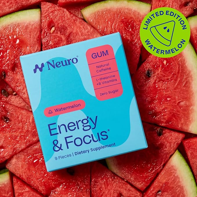 Energy & Focus Gum – Sugar-Free Peppermint Chewing Gum